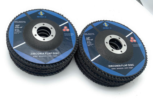 SIGNI Premium Zirconia Flap Discs for Grinding Metal Steel, 10-Pack (4.5 inch T27 60#)