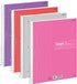 Emraw Graph Paper Notebook, Quad Ruled, 4 Pack, 100 Sheets, Assorted Colors, Wire Bound Graphing Books