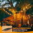 50FT 16 S14 Bulbs(1 2700K Commercial GvvooHome LED Outdoor String Lights with Shatterproof Waterproof Replaceable