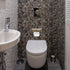 HOOWIFFY Marble Toilet Paper Holder Wall Mounted with Shelf Bathroom Tissue Roll Holder Storage Rack for Bathroom