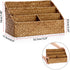 BTSKY Woven Storage Basket, Natural Seagrass Vertical Wicker Storage Baskets with 4 Compartments for Home Office