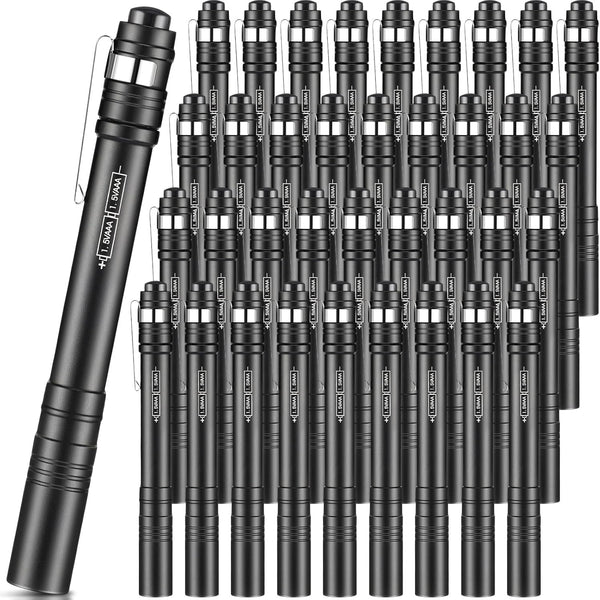 Rossesay 36 Pack Mini Pen Flashlights Bulk Gifts LED Pen Lights Aluminum