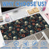 Desk Mat, Skulls with Flowers Large Gaming Mouse Pad XXL, Skull Floral Extended Computer Keyboard Mouse Pad