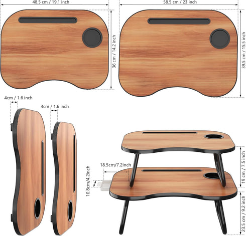 DESTINYGEARS L(2316")+Drawer) Lap Desk for Laptop Bed Trays for Eating and Laptops Breakfast in Bed Laptop Stand TV