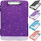 Glitter Clipboard with Storage, A4 Binder Clip Boards 8.5x11 with Pen Holder, Side Opening Sparkle Clipboards for Office