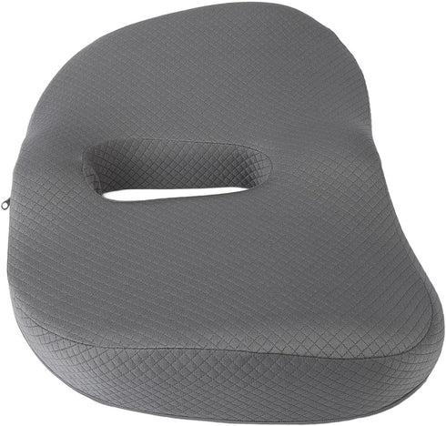 Comfortable Grey Memory Foam Donut Pillow for Office Seating Relief