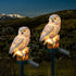 DOUBLE 2 C Solar Garden Light, Owl Stake Light, Waterproof Warm White LED for Garden, Patio, Yard Decoration