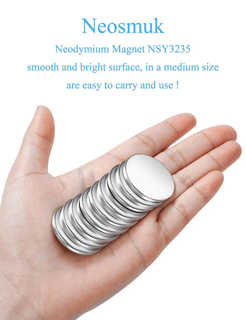Neosmuk Rare Earth Magnets, Super Strong Heavy Duty Neodymium Magnets with Adhesive Backing for Craft, Industrial Use