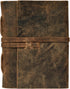 LEATHER VILLAGE Lined Paper Leather Bound Journal-260 Pages, Rustic Brown, 6 X 4 Inches (A6) - Book of Shadows - Writing Notebook, Daily Notepad, Travel Diary For Women/Men