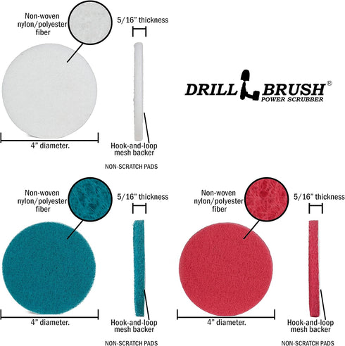 Drillbrush Set Power Scrubber Brush - Drill Brush Attachment - Grout Brush Drill Attachment - Drill Scrubber Attachment