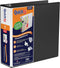 QuickFit View 3 Ring Binder, Angle D-Ring Binder with Clear-View Cover, 3 Inches Wide, Black
