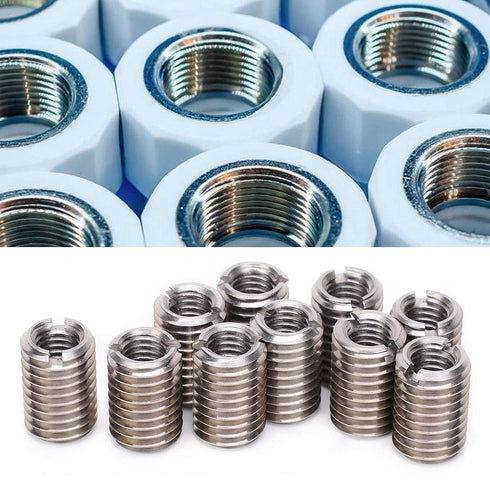 Slotted Repair Nut Kit, 10Pcs Stainless Steel Reducer Nut M8 Female and Male Thread Conversion for Mechanical Repair