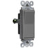 ENERLITES Single Pole Decorator Paddle Light Switch, Residential Grade, 15A 120V-277V, Gloss Finish, Grounding Screw, Back Insert and Side Terminals, 91150-GY, Gray