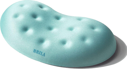 BRILA Ergonomic Memory Foam Mouse Wrist Rest Support Pad for Computer, Laptop, Office Work (Aquamarine)