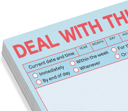 Knock Knock Deal with This Sticky Note, Pastel Version, 3 x 3-inches, Pack of 1