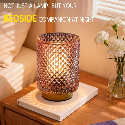 ULAROOM Small Battery Operated Lamp with Timer for Dorm/Office Desk/Home Deocr,Cordless Shelf Warm Moody Lighting