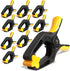 10 Pack 4 Inch Spring Clamps, Plastic Clamps for Tarps, Crafts, Backdrop, and Pool Cover with 2 Inch Mouth Opening