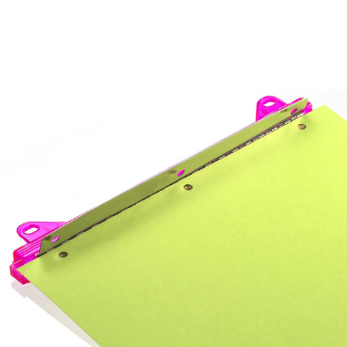 Officemate Ring Binder Punch, 3 Sheet Capacity, Assorted Colors - Pink/Teal/Smoke (90112)