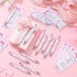 Sayglossy 50 Sets Pink Baby Shower Pens with Thank You Cards Baby Shower Favors for Guests Pink Bow Ballpoint Pens Bulk