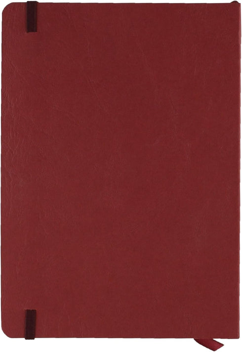 Clairefontaine 793432C Collection Age Bag One Stitched My.Essential Embroidered Elastic Notebook Red - A5 14.8x21 cm -