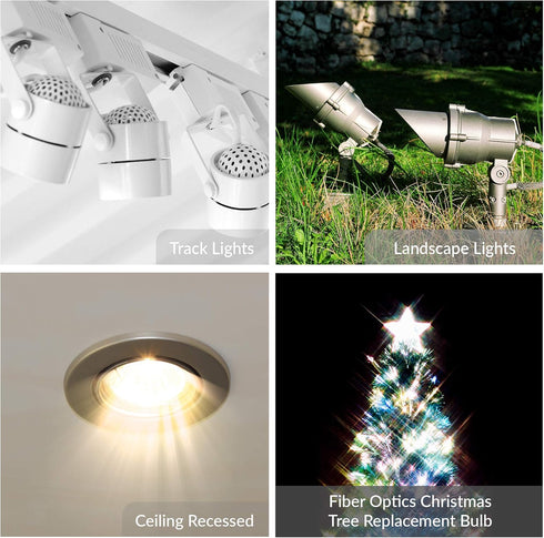 Simba Lighting LED MR11 Flood Light Bulbs - 4 Pack 12V 3W Halogen Replacement for Landscape, Accent, Track Lights