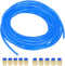 uxcell Air Compressor Tube 4mm(5/32'') ID x 6mm(1/4'') OD x 10m/32.8Ft Blue Pneumatic Hose with 2 Connect Fittings