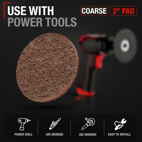 T1A Pack 25 2" 3M of Roloc Disc Sanding Surface Conditioning Disc SC-DR, Type R - Compatible with Discs or Scotch Brite