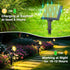2W 9.8ft IP65 2-IN-1 T-SUNUS Christmas Solar Landscape Spotlights Warm White, Garden Spot Lights Outdoor Cable