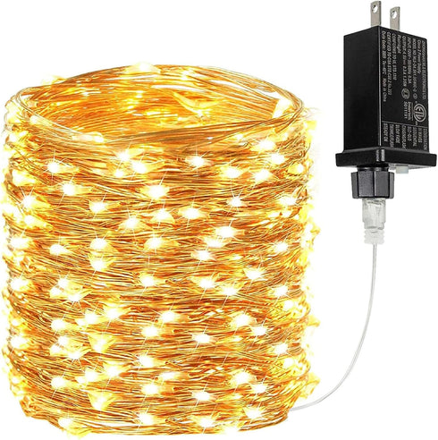 Extra Long 99Ft 300 LED Fairy Lights Plug in, Waterproof String Lights