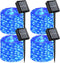 QITONG 4 Pack Solar Fairy Lights, Each 33ft 100 LED Blue Christmas