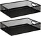 Elsjoy 2 Pack Desk Drawer Organizer Tray, Metal Mesh Storage Tray with Handle