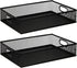 Elsjoy 2 Pack Desk Drawer Organizer Tray, Metal Mesh Storage Tray with Handle