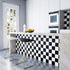 YENHOME 30"X118" Checkered Contact Paper, Peel and Stick Removable Black and White Wallpaper for Walls