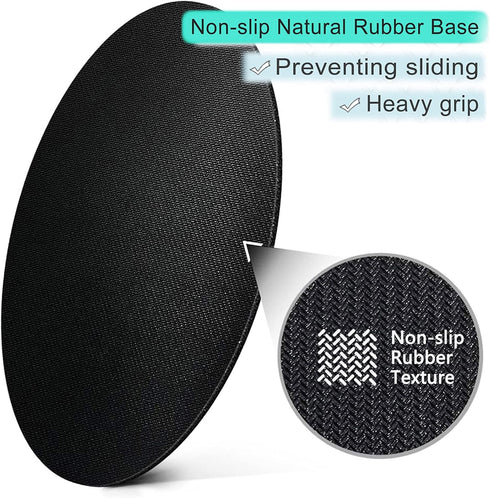 ITNRSIIET Round Mouse Pad with Stitched Edge, Premium-Textured Waterproof Non-Slip Rubber Base, 8.7 inches, Rose Gold