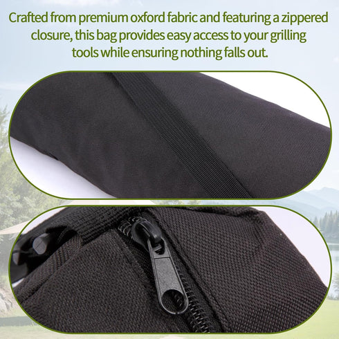 Azumavi Pack Pack, 22.44 3.94 3.94 Multi-Purpose Grill Storage Bag, BBQ Tool Storage Bag, Waterproof Oxford Grill Tool
