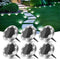 Peasur Solar Ground Lights Outdoor, 6 Pack Flat Solar Powered Disc Lights,