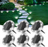 Peasur Solar Ground Lights Outdoor, 6 Pack Flat Solar Powered Disc Lights,