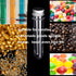 50 PCS Clear Test Tubes 140 x 25mm with Screw Caps, 40ml Plastic Test Tube with Aluminum Covers for Party Favors