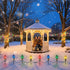 7FT 4Pcs Jumbo Christmas Pathway Lights Outdoor, Connectable Plug in Multicolor Diamond Walkway Lights for Driveway