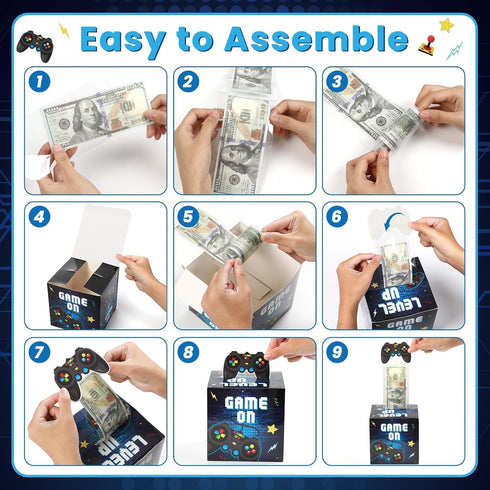 Money Roll Gift Box Video Game Birthday Favors Money Gift Boxes for Cash Surprise Gifts Gamer Birthday Party