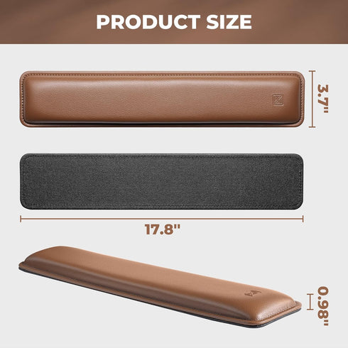 GLENCREAG Ergonomic Keyboard Wrist Rest - PU Leather Cushioned Support for Typing & Gaming, Comfortable Contoured
