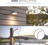 ALB 2000 HALO Outdoor Dusk-to-Dawn LED Security Area Light with Lumens, Wall or Pole Mount - Textured Gray