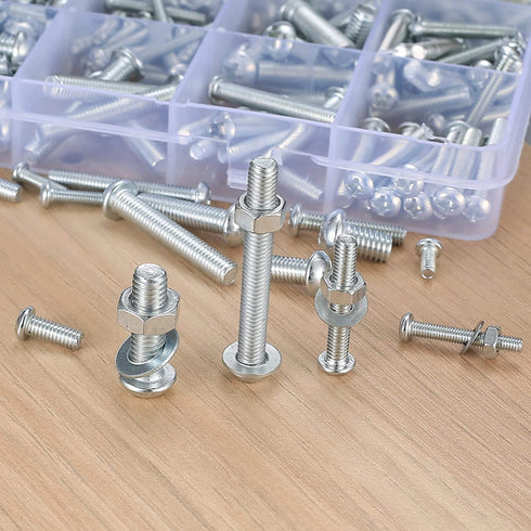 wugongshan 1080 M3/M4/M5/M6 Sets Pcs Screws Bolts and Nuts Assortment Kit, Metric Machine Screws and Nuts and Flat