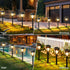 6 Pack 6 Pack DERAYSION Solar Lights Outdoor, Solar Pathway Lights Waterproof Garden Landscape Lighting for Path, Yard