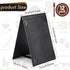 2 Supplies(12 Pack,4 6 Inch) Gerrii Leatherette Table Tents Black PU Leather Menu Covers Bulk Double Sided Frame Sign