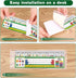 Meetory 36 Pieces Clear Nameplate Pocket, Self-Adhesive Desk Name Tag Covers for Classroom and Office