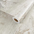 Gold Marble Contact Paper for Countertops, Shiny White Marble Peel and Stick Wallpaper for Cabinets