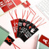 Qilery 120 Pcs Red Ribbon Week Drug Free Bookmarks, Awareness Bookmarks with Ribbon for Charity Event