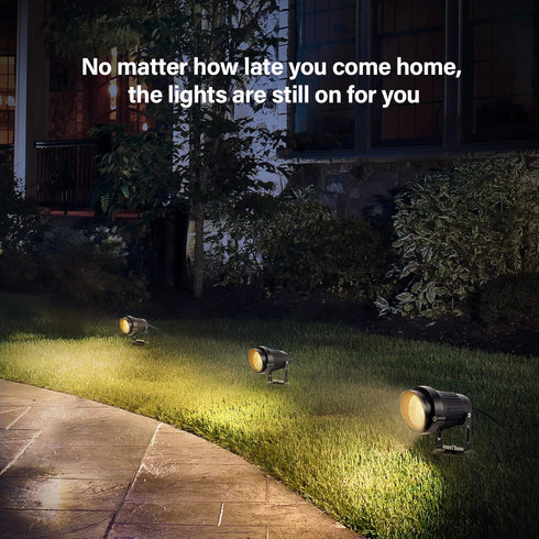 5W 110V IP65-3000K 5ft (2 Pack) LemonBest Landscape Lights - Outdoor Spotlight - Waterproof Warm White LED Landscape