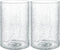 Skelang Crackle Lip-less Glass Lamp Shade, Cylindrical Light Cover with Fitter Opening, Replacement